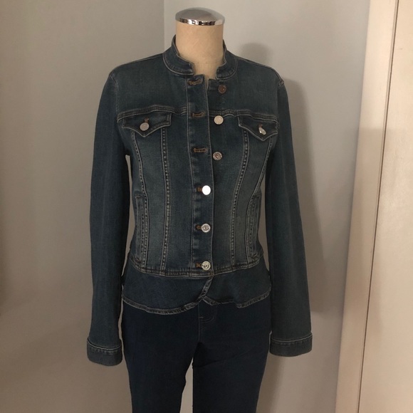 White House Black Market Jackets & Blazers - WHBM LONG SLEEVE NOVELTY DENIM JACKET